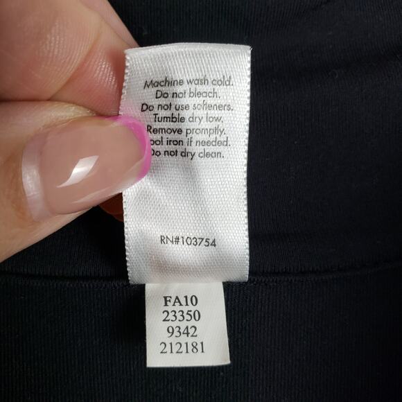 Lucy L Full Zip Performance Athletic Jacket Solid Black Lightweight Scrunch - Picture 4 of 9